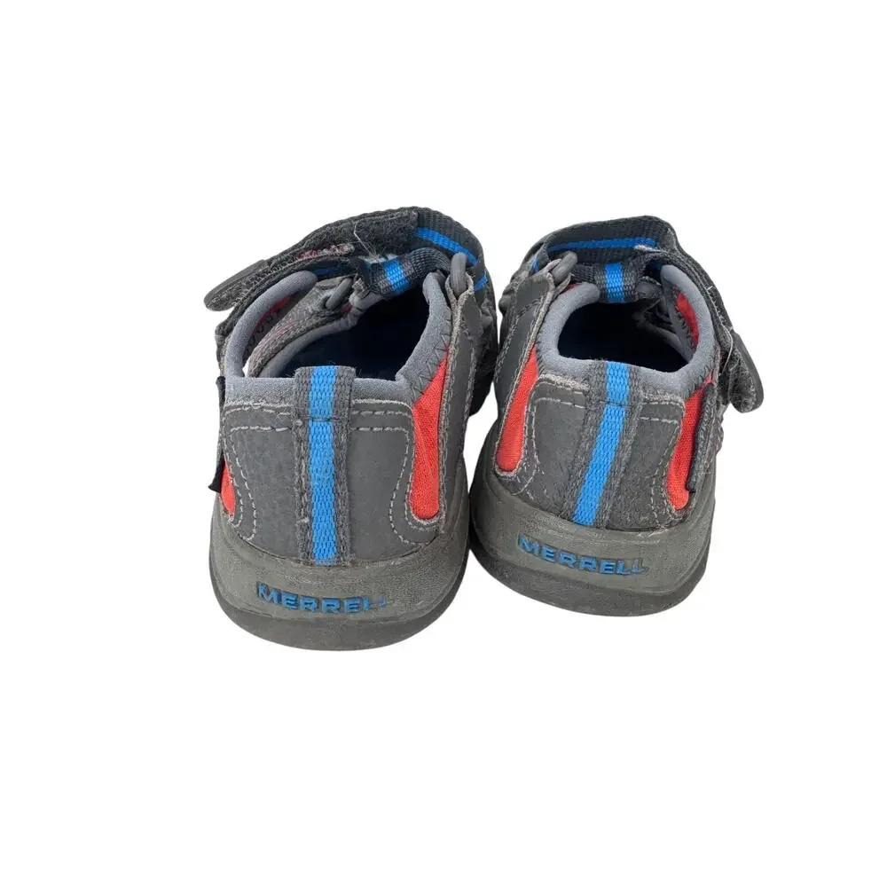 Merrell Hydro Waterproof Fisherman Sandals Shoes MC53376 Gray Kids‎ Size 9M